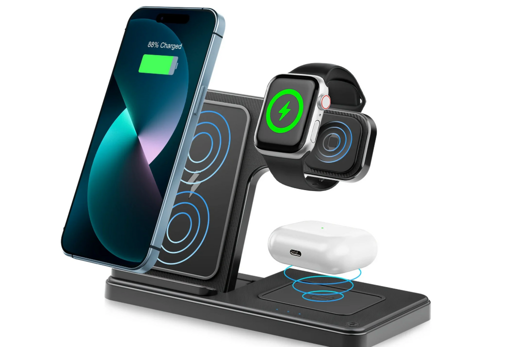 TriCharge 3-in-1 Wireless Charging Stand