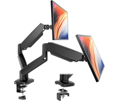 Apex Dual Monitor Arm — Gas Spring, Full Motion
