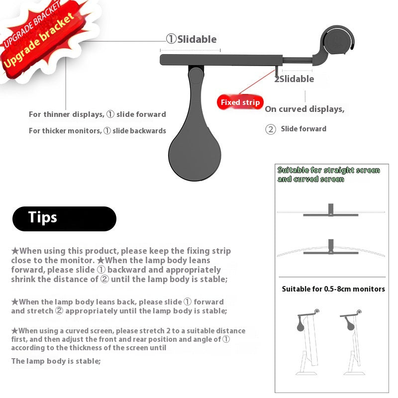 FocusBar Monitor Light — Glare-Free Screen Lighting