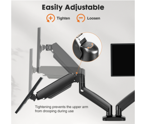 Apex Dual Monitor Arm — Gas Spring, Full Motion