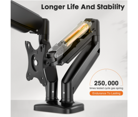 Apex Dual Monitor Arm — Gas Spring, Full Motion